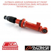 OUTBACK ARMOUR SUSPENSION KIT FRONT EXPEDITION(PAIR)FITS MITSUBISHI TRITON MQ15+